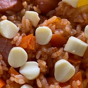 炊飯器で作るウインナーピラフ